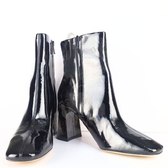Sam Edelman Women's Codie High Heel Booties Patent Leather Black 10.5- 0268 - Picture 6 of 16